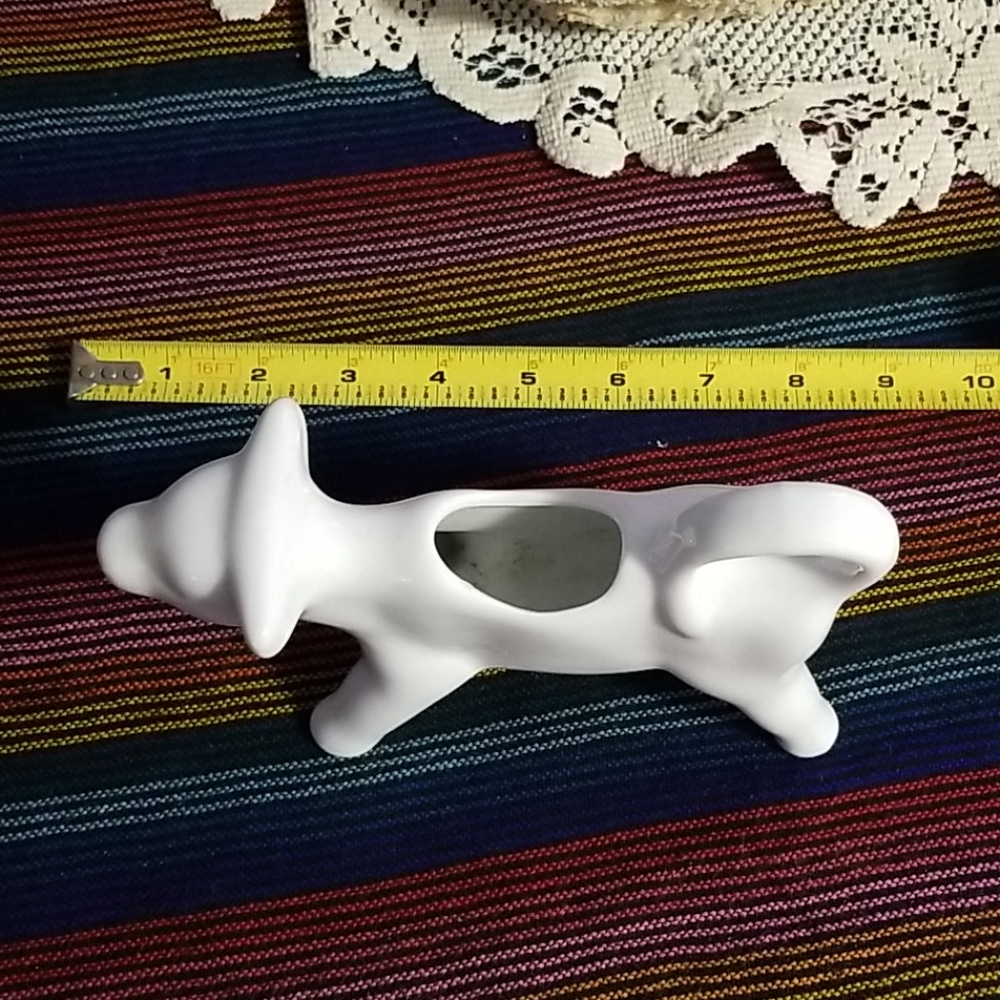 Vintage cow planter saucer gravy milk boat - Picture 8 of 11